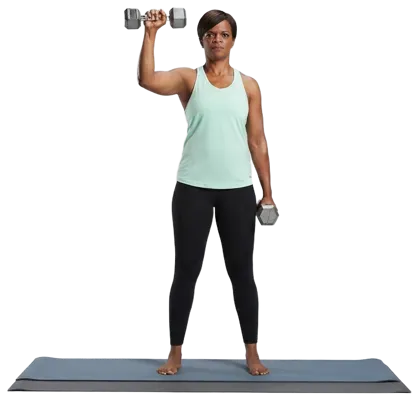 Alternating Dumbbell Front Raise demo video 3