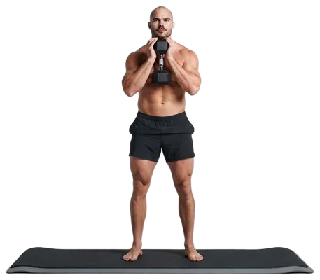 Dumbbell Side-Step Goblet Squat demo video 2