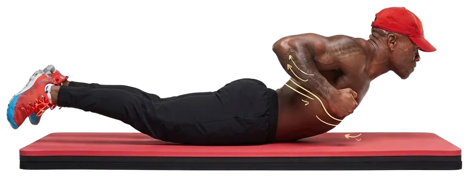 Lying Upper Body Row Superman demo video 2