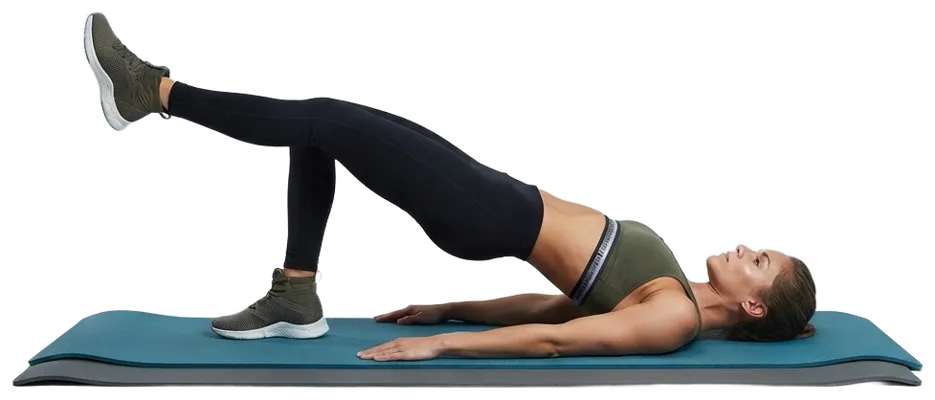 Floor Single-Leg Glute Bridge demo video 2