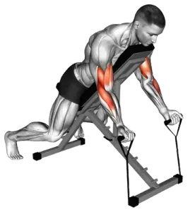 Band Prone Incline Curl thumbnail thumbnail