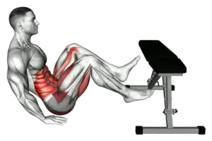 Alternating Bench Seated In-Out Leg Raise thumbnail thumbnail