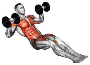 Dumbbell Seated Military-Press with In-Out Leg Raise thumbnail thumbnail