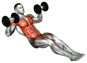 Dumbbell Seated In-Out Military-Press Leg Raise thumbnail thumbnail