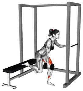 Dumbbell Bulgarian Glute Contralateral Dominant Split-Squat thumbnail thumbnail