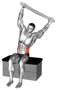 Stool Towel Seated Side-Bend thumbnail thumbnail