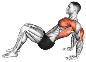Floor Tricep Dip demo video 2