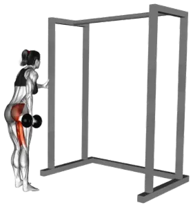 Dumbbell Weighted Straight-Leg Diagonal Kickback thumbnail thumbnail