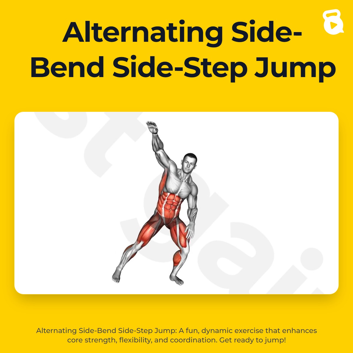 Alternating Side-Bend Side-Step Jump | JustGains