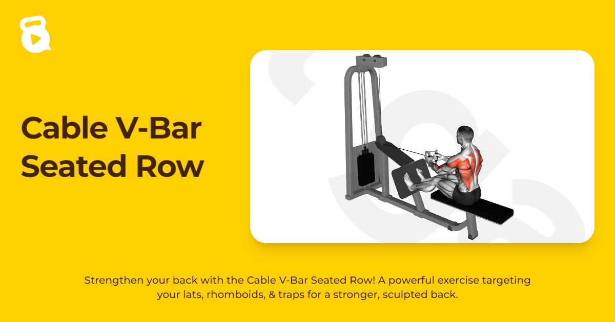 Cable V-Bar Seated Row | JustGains