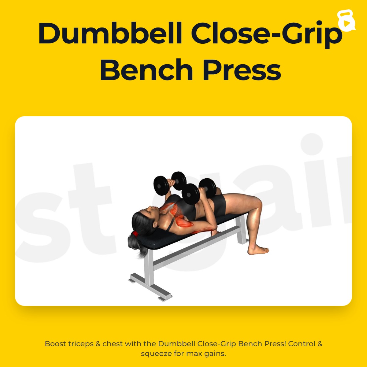 Dumbbell Close-Grip Bench Press | JustGains