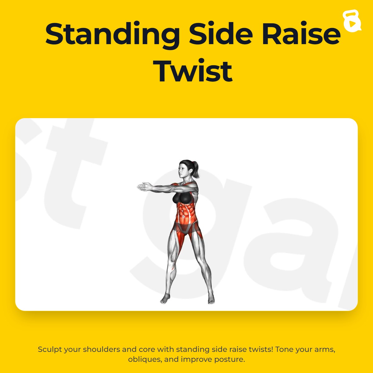 Standing Side Raise Twist | JustGains
